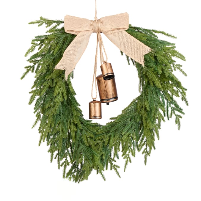 Festive Feeling 65cm Faux Pine Bell Christmas Wreath