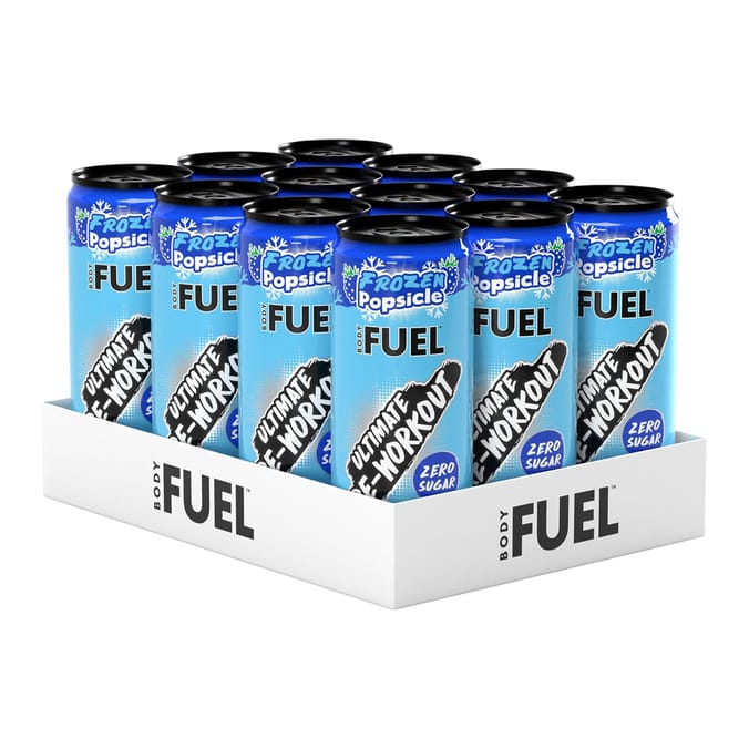 BodyFuel Ultimate Pre-Workout Energy Drink 330ml - Frozen Popsicle x12