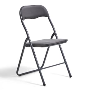 Home Velvet Folding Chair - Grey