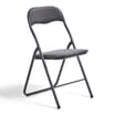 Home Velvet Folding Chair - Grey