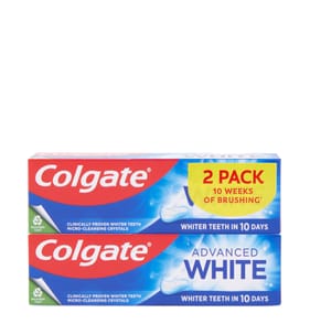 Colgate Advance White Toothpaste 75ml 2 Pack