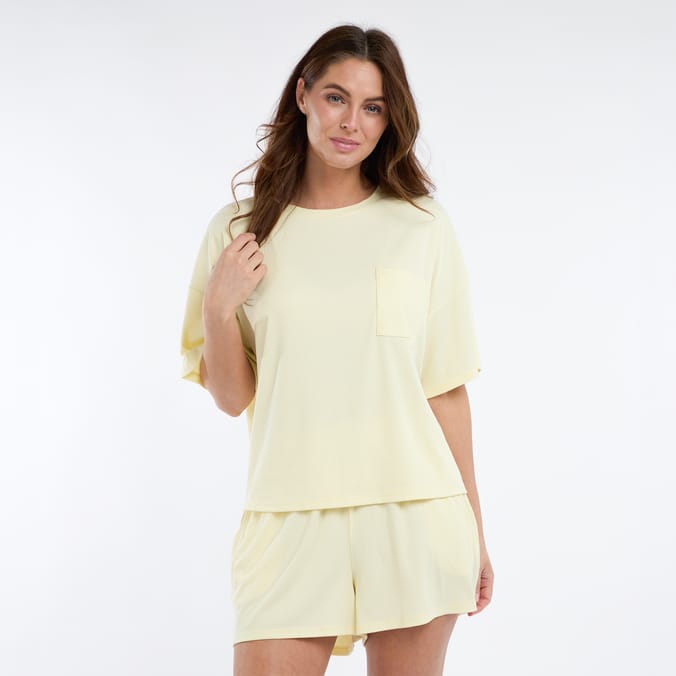 Originals Yellow Ribbed Pyjamas