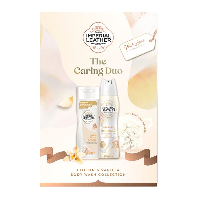 Imperial Leather The Caring Duo Cotton & Vanilla Body Wash Collection