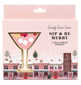 Candy Cane Lane Scented Hanging Ornament - Sip & Be Merry