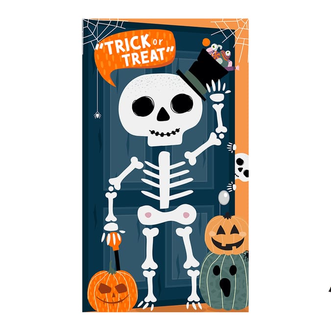 Hallow Scream Door Cover - Skeleton