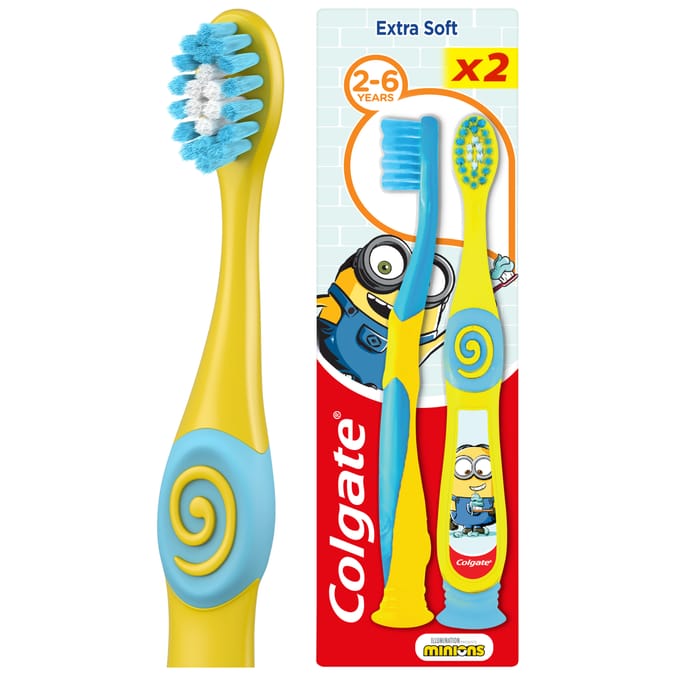 Colgate Kids Minions Toothbrush 2 - 6 Years 2 Pack