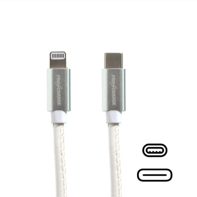 Accelerate 6ft Leather Charging Cable - Type C To Lightning