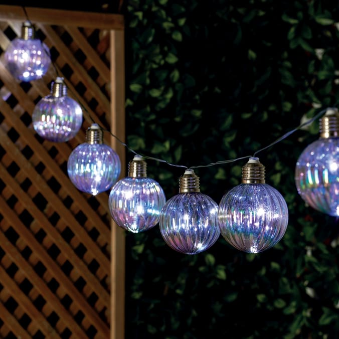 Firefly 10 Iridescent Orb String Solar Lights