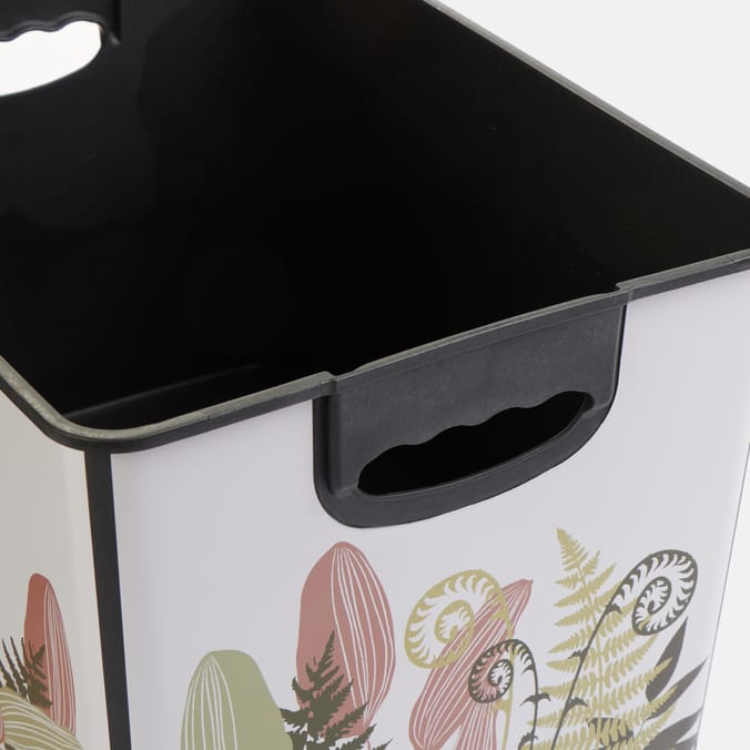 Floral Print Storage Box 17L - Green