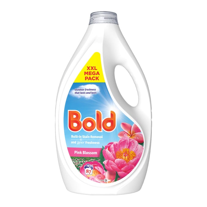 Bold Liquid Laundry Detergent 2.697 Litres 87 Washes - Pink Blossom