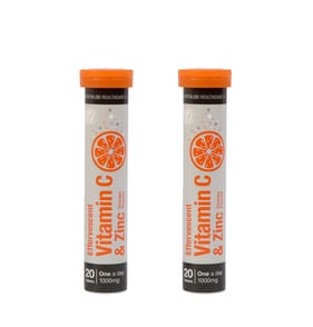 Effervescent Vitamin C & Zinc - Orange Flavour 20s x2