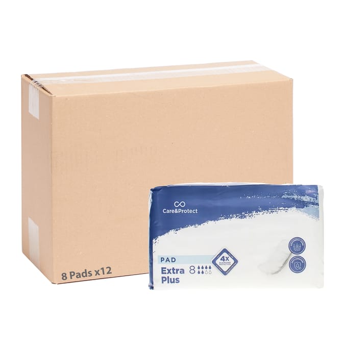 Care & Protect Pads Extra Plus 8s: Case of 12 Packs