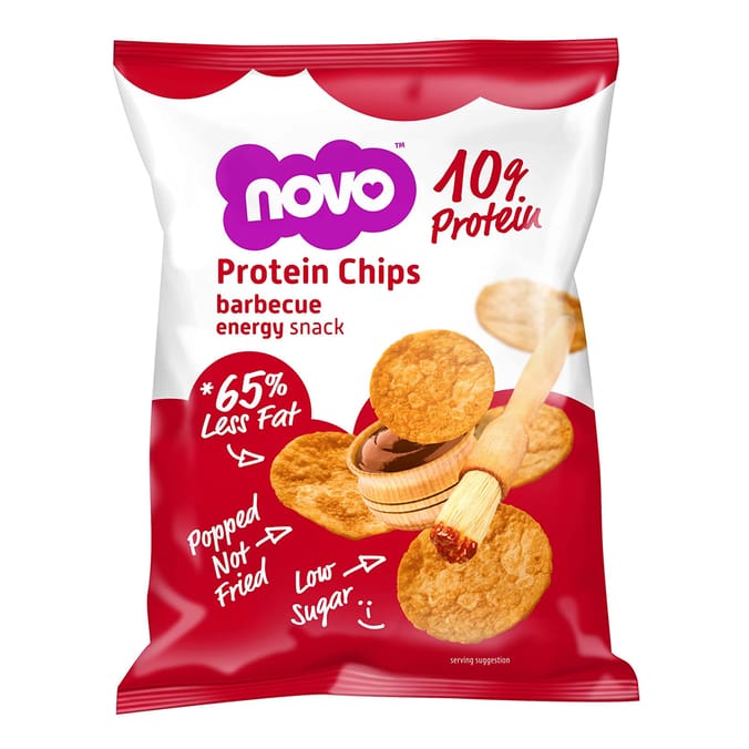 Novo Nutrition Protein Chips Energy Snacks 6 Pack - Barbecue