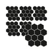 Stick Ease Self-Adhesive Vinyl Wall Tiles 3 Pack - Black Hexagon x2