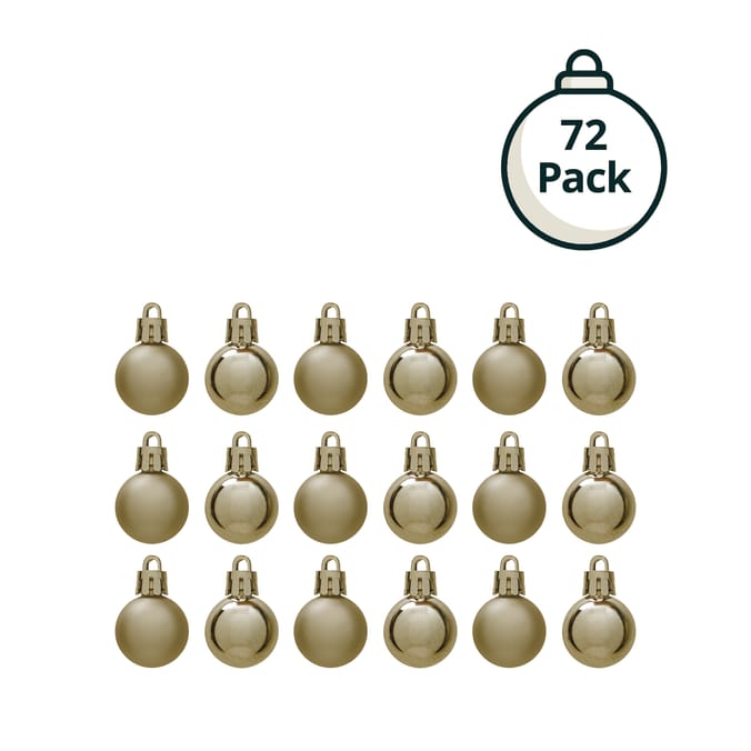 Festive Feeling 2.5cm Baubles 36 Pack - Gold x2