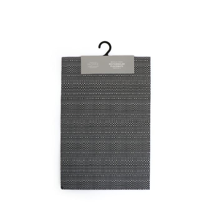 Home Collections Metallic Finish Rectangular Placemats Pack Of 2