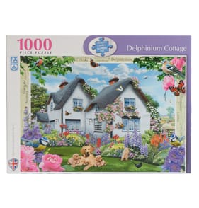 1000 Piece Puzzle - Delphinium Cottage