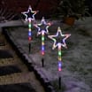 Prestige Set Of 3 Star Stake Lights