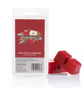 Wickford & Co Scented Wax Melts 8 Cube - Warm Apple & Cinnamon x2