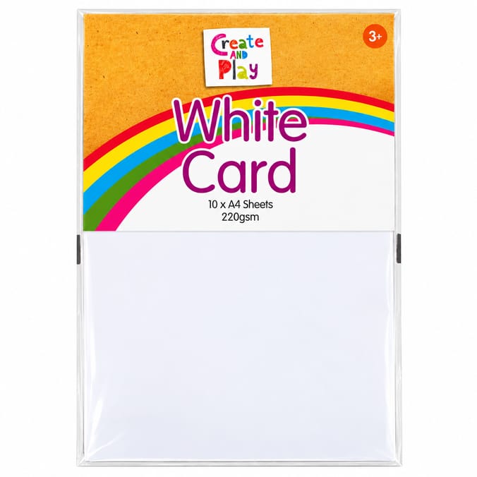 Create & Play A4 White Card 10PK