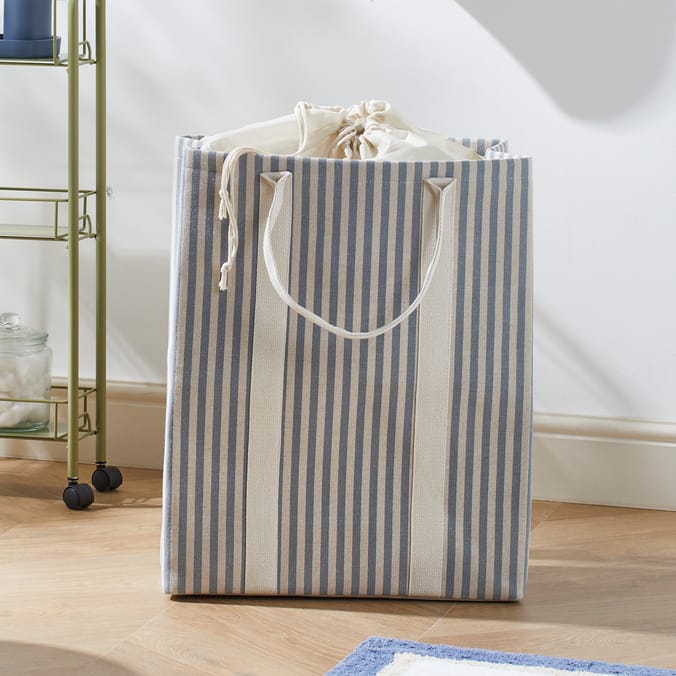Stripe Canvas Laundry Bag