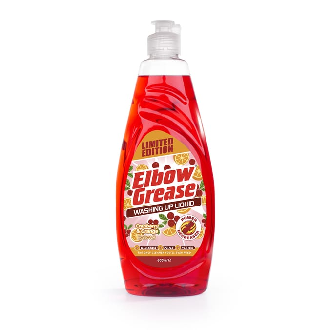 Elbow Grease Washing Up Liquid 600ml Cranberry & Orange 