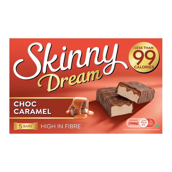 Skinny Dream Bar 24g 5 Pack - Chocolate Caramel