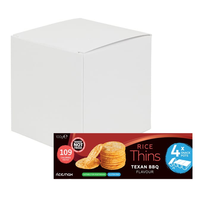 Ricesnax Texan BBQ Flavour Rice Thins 100g x12
