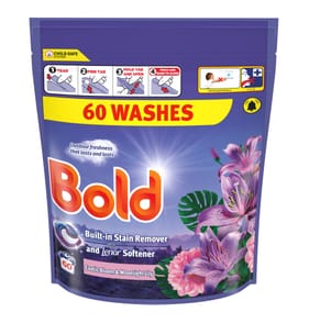 Bold Pods Washing Liquid Capsules 60 Washes - Exotic Bloom & Moonlight Lily
