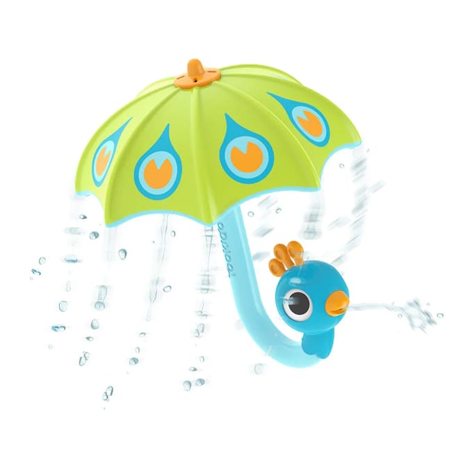 Yookidoo Fill 'N' Rain Peacock Green Umbrella Bath Toy
