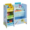 Liberty House Toys Safari Book Display Unit with Fabric Storage Boxes