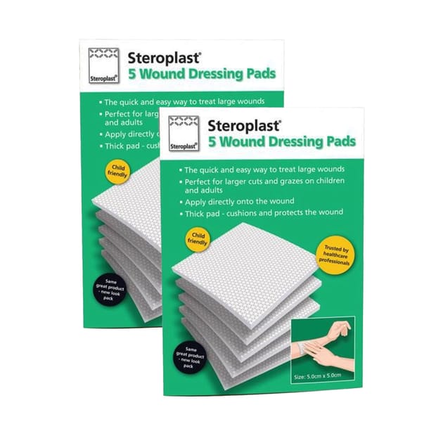 Steroplast Wound Dressing Pads 5 Pack x2 | Home Bargains