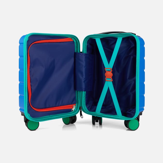 Underseat Kids Cabin Suitcase - Blue & Green