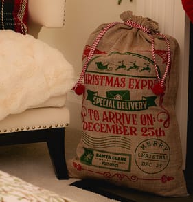 Festive Feeling Large Hessian Santa Sack