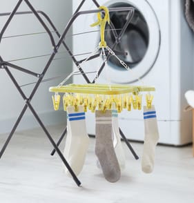 Utility Folding Peg Airer - Yellow