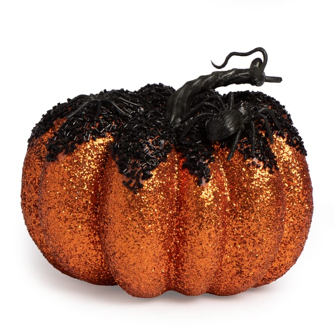 Haunted House Glitter Pumpkin