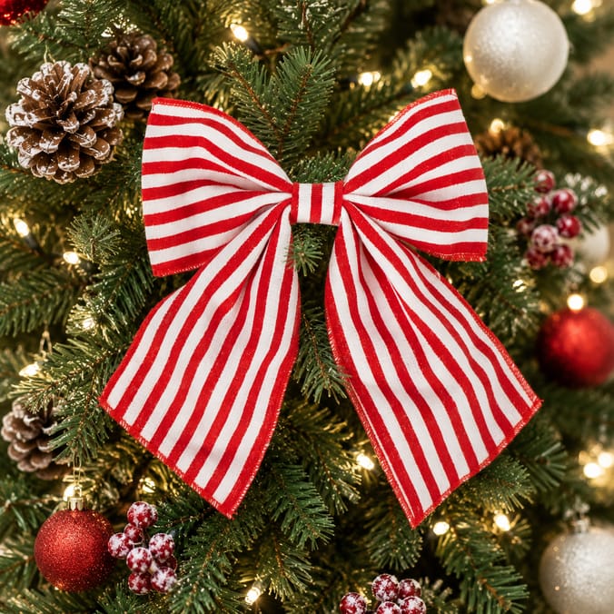 Festive Feeling Christmas Stripe Bows 3 Pack
