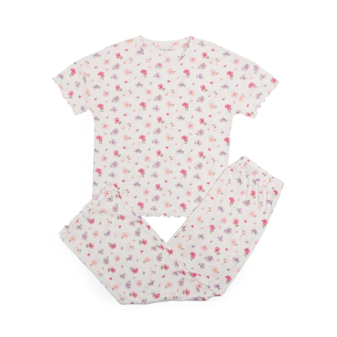 Ladies discount ribbed pyjamas