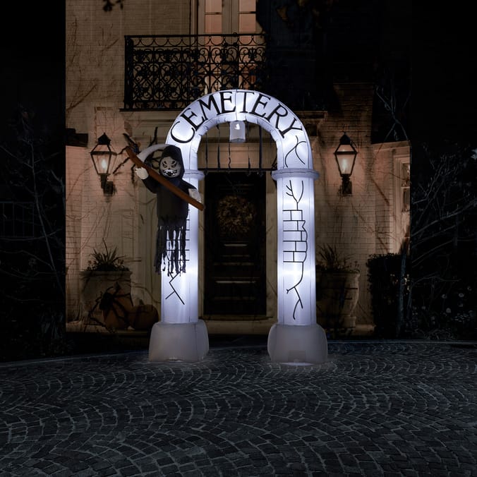 Haunted House Light Up 10ft Inflatable Grim Reaper Arch
