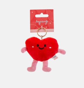 Valentines Heart Plush Keyring