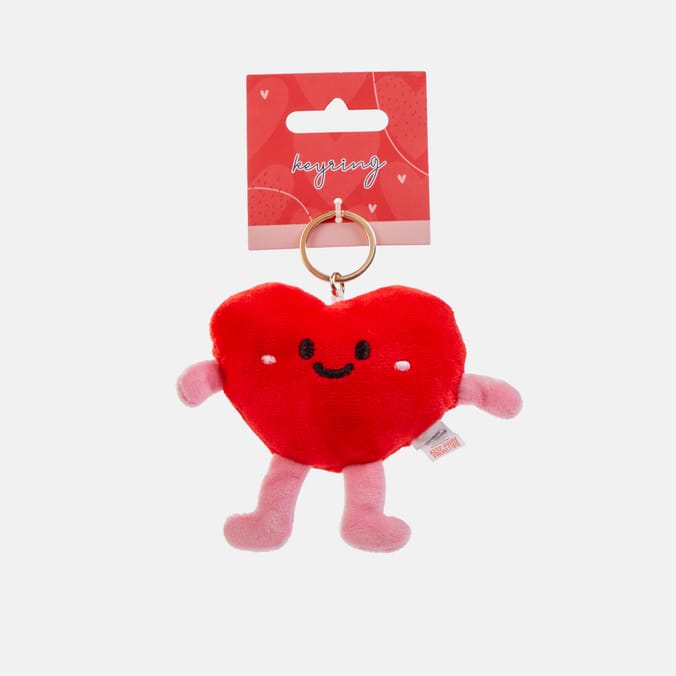 Valentines Heart Plush Keyring