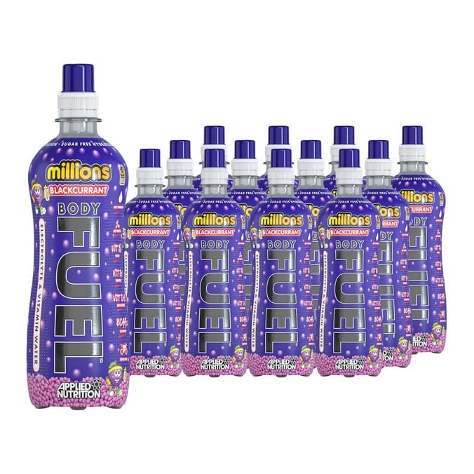 BodyFuel Millions Electrolyte & Vitamin Water 500ml - Blackcurrant x12
