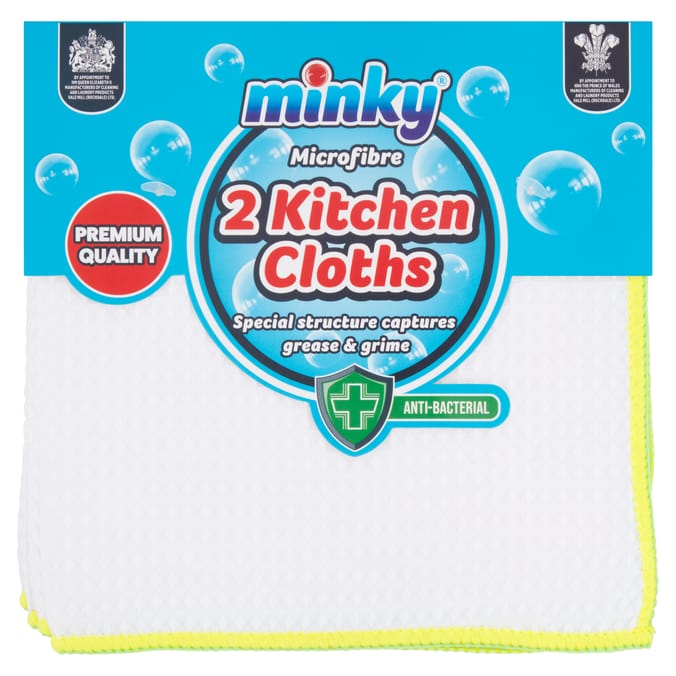 Minky Microfibre Kitchen Cloths 2 Pack