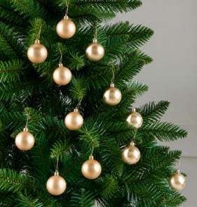 Festive Feeling 4cm Christmas Baubles 24 Pack - Gold