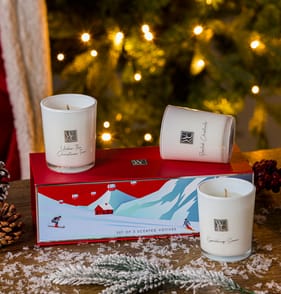 Apres Ski 3 Piece Votive Set - Sparkling Snow/Roasted Chestnuts/Christmas Tree