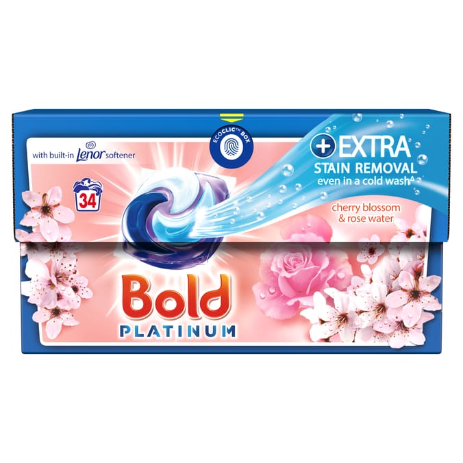 Bold Platinum Pods Washing Liquid Capsules Cherry Blossom 34 Washes