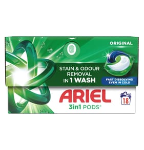 Ariel 3in1 Pods Washing Liquid Capsules 18 Washes