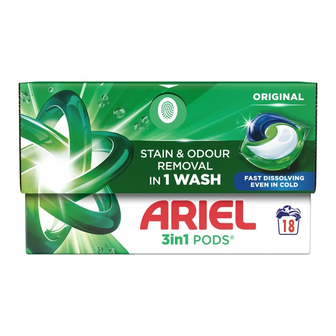 Ariel 3in1 Pods Washing Liquid Capsules 18 Washes