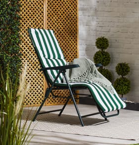 The Outdoor Living Collection Capri Padded Relaxer Chair - Green