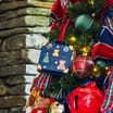 The Lifestyle Edit Timeless Christmas Suitcase Decoration